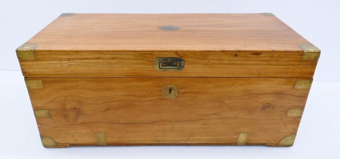 Chinese Teak Storage Trunk 15''x35.5''x16.5''. Brass (1 of 5)