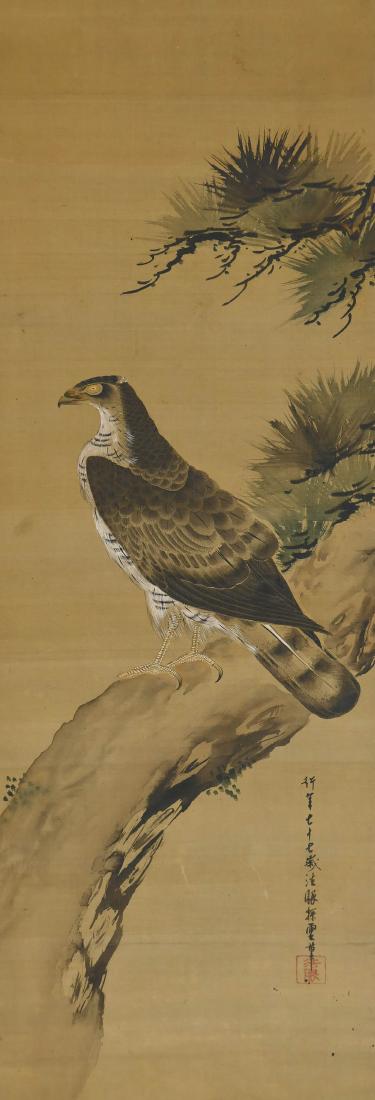 Attributed to Kano Tanyu (1602-1646 Japanese) Hawk on (1 of 5)