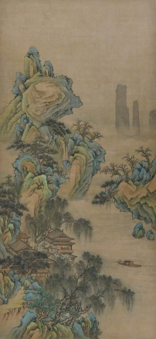 Fine Chinese Mountainous Landscape Scroll Painting (1 of 3)