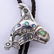Patty Fawn Killer Whale Sterling Bolo Tie 2''x2''.