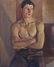 Bernard Nestor (b.1903 Washington) ''Boy #1'' Oil on