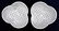 Pair Early Belleek Woven Porcelain Trefoil Baskets