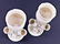 Pair Early Belleek Thistle Porcelain Vases 9''x4'' - 2