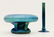2pc Steuben Blue Aurene Art Glass Vases. Includes a