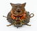 Antique Fox Hunt Cold Painted Bronze Inkwell 4''x6''.