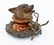 Antique Fox Hunt Cold Painted Bronze Inkwell 4''x6''. - 2