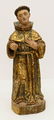 Spanish Saint Francis Gilt & Polychrome Wood Santos