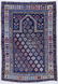 Antique Caucasian Prayer Rug 3'5''x5'. Geometric border