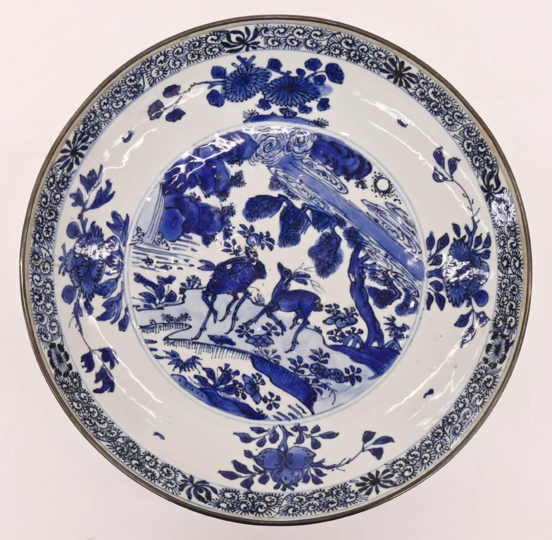 Chinese Ming Blue & White Porcelain Deer Bowl (1 of 5)