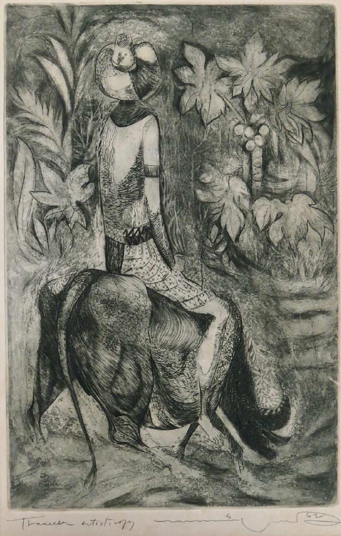 2pc Modern Filipino Etchings. First is a Manuel (1 of 3)