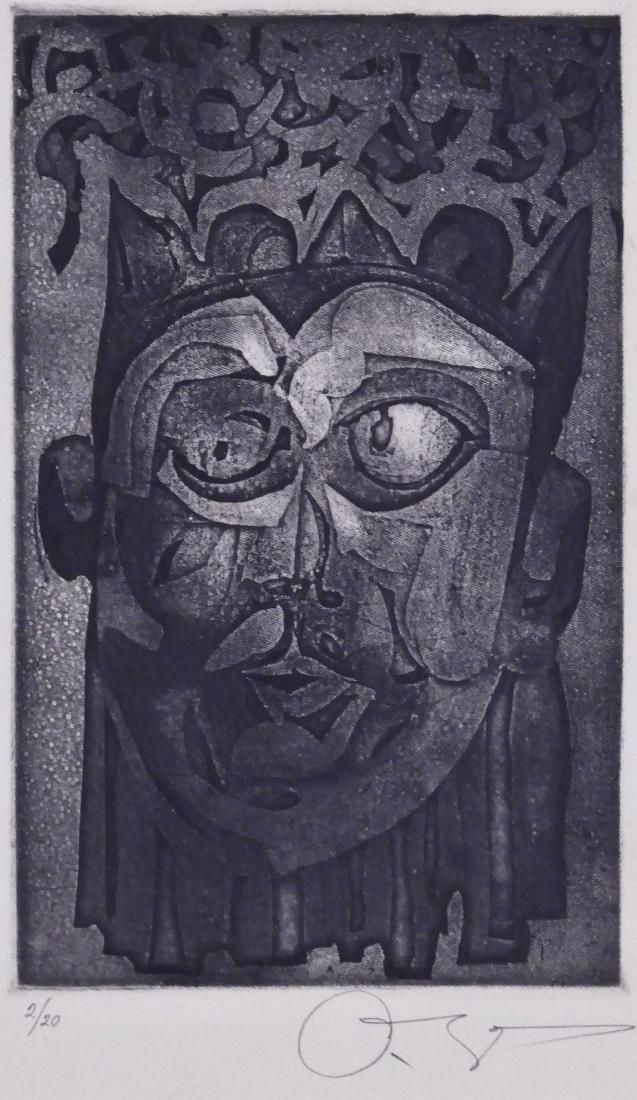 Romulo Olazo (b.1934 Philippines) Untitled Mask Etching (1 of 2)