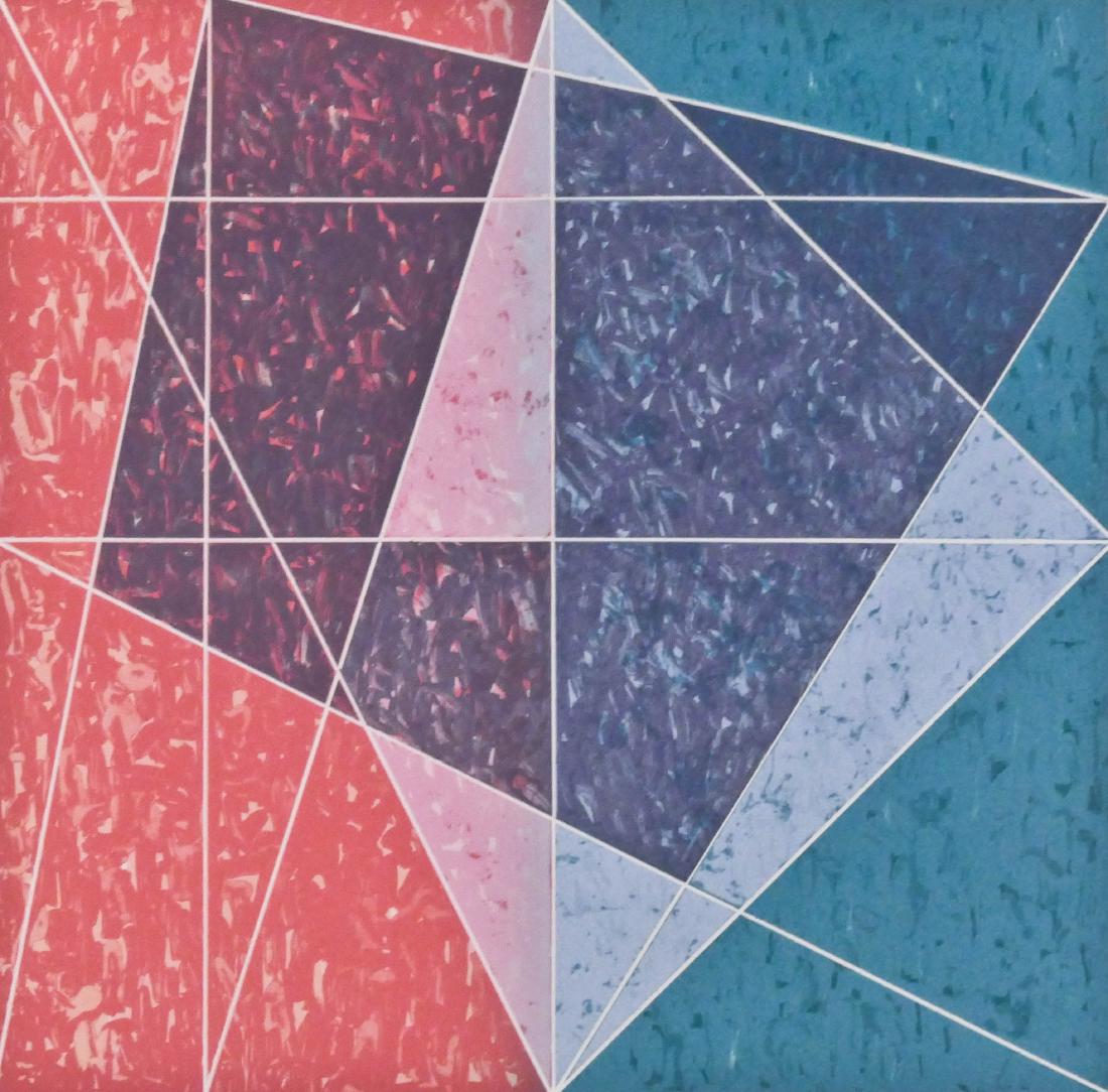 Jack Tworkov (1900-1982 American) ''T.L. No. VII'' 1978: Jack Tworkov (1900-1982 American) ''T.L. No. VII'' 1978 Lithograph in Colors 24''x24'' Image. Pencil signed and numbered lower margin from the edition of 125. Print Club of Cleveland label on verso. E