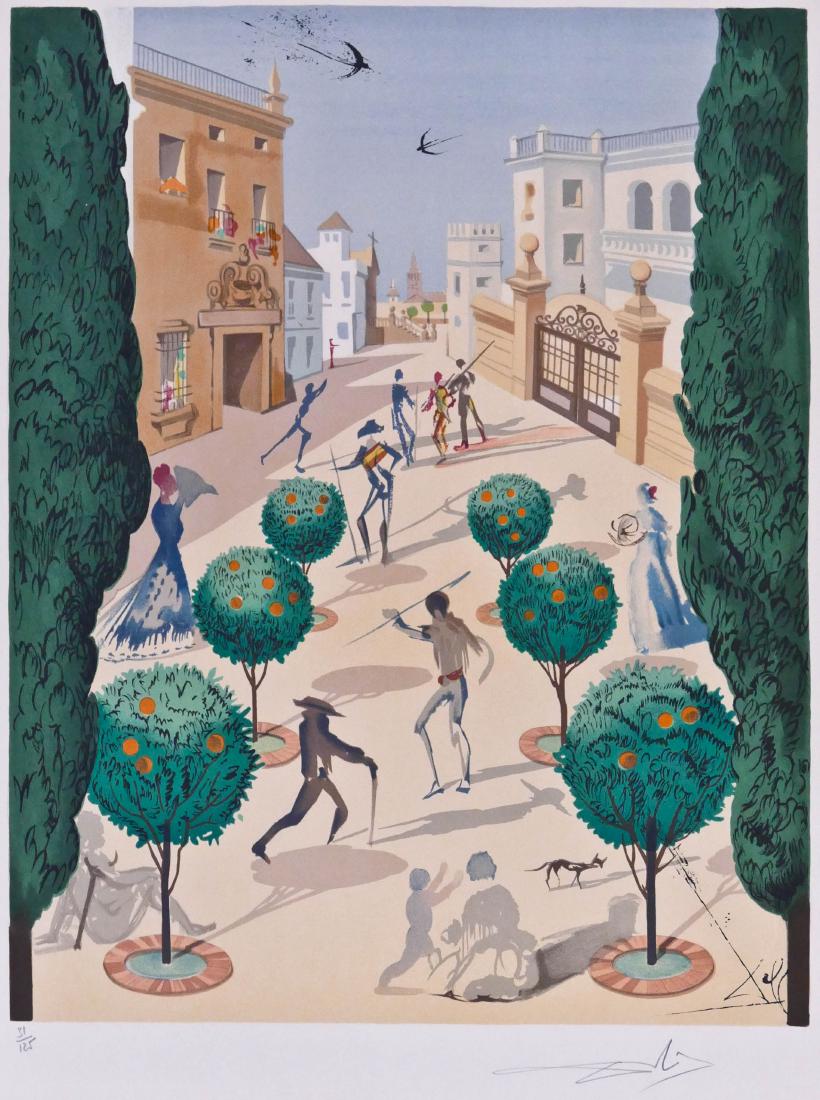 Salvador Dali ''A Place in Seville'' 1970 Lithograph in (1 of 2)