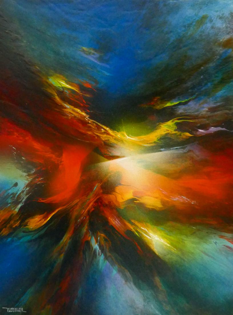 Leonardo Nierman (b.1932 New York) ''Genesis'' Oil on (1 of 4)