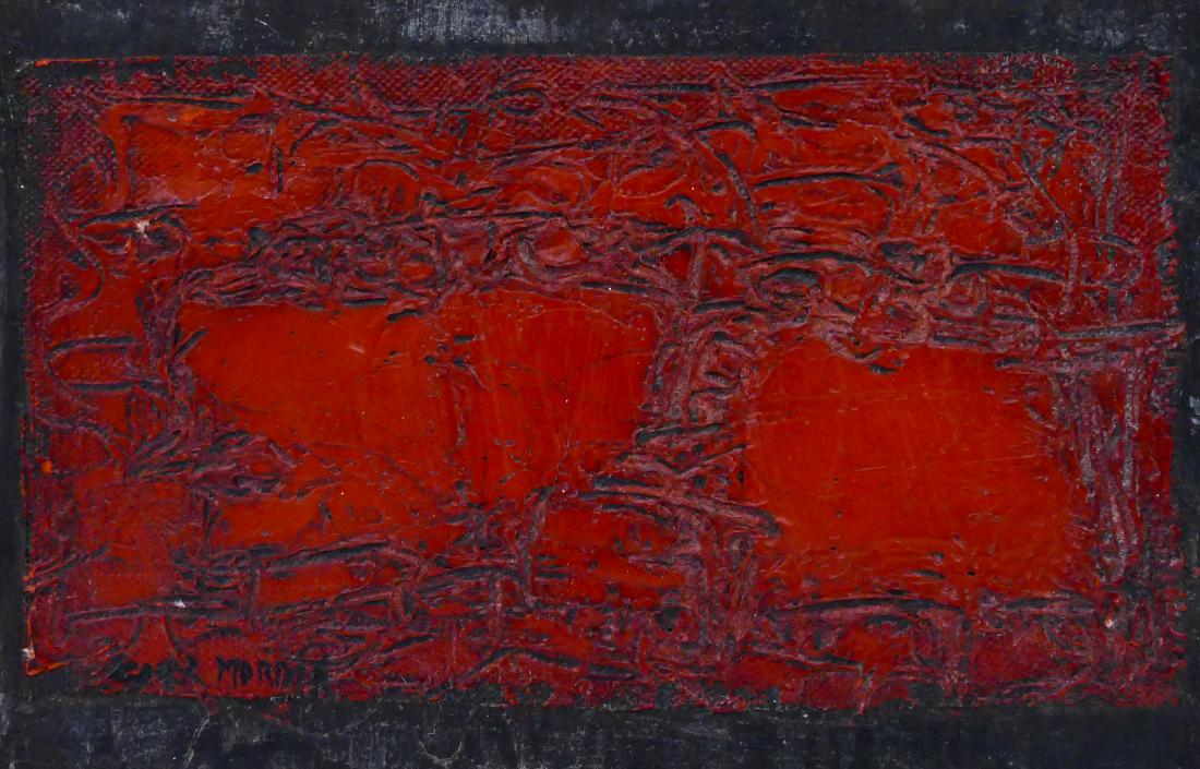 Carl Morris (1911-1993 Oregon) Untitled Abstraction Oil (1 of 3)