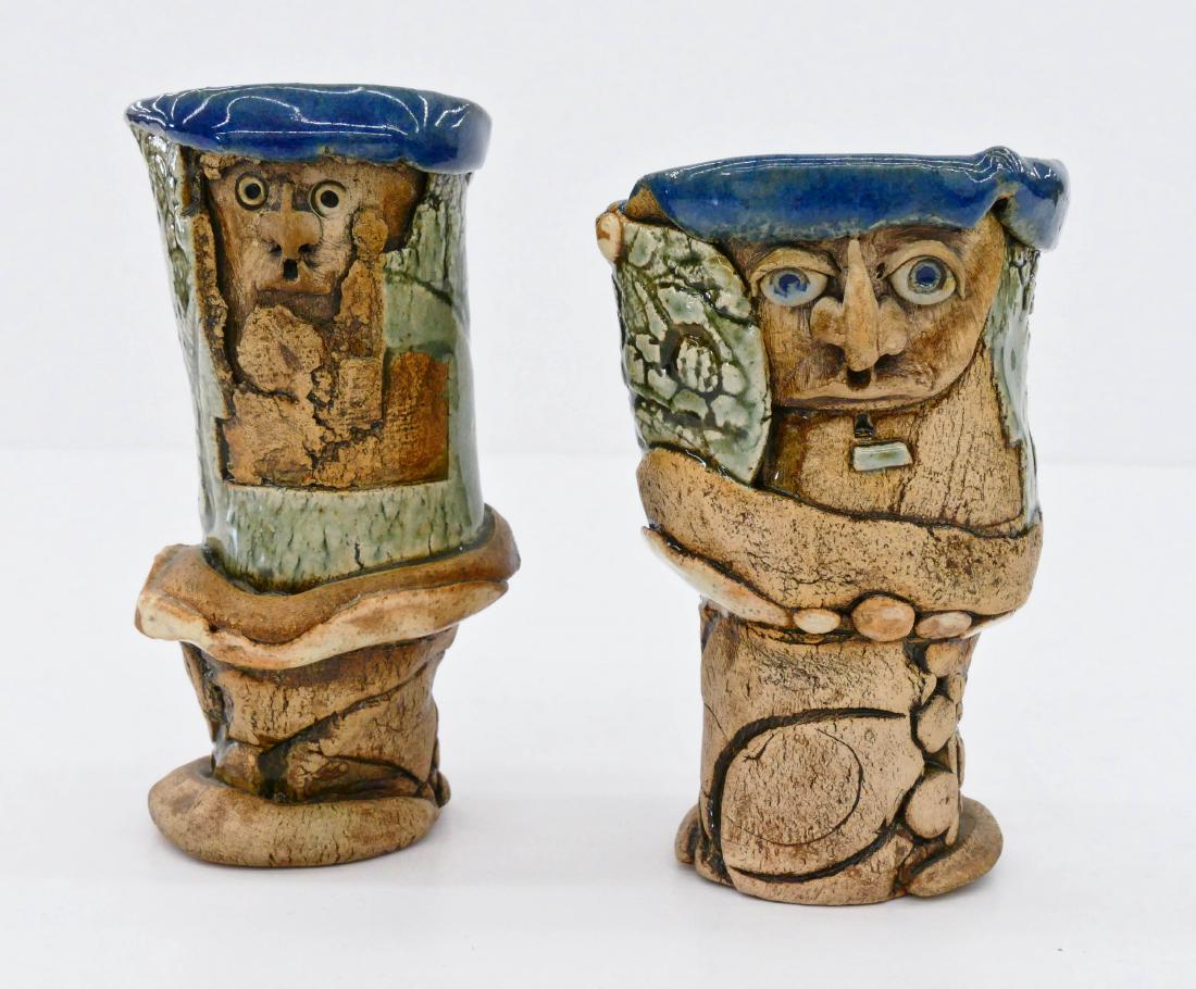 Benjamin Sams (1945-2000 American) Two Sculptural Cups. (1 of 2)