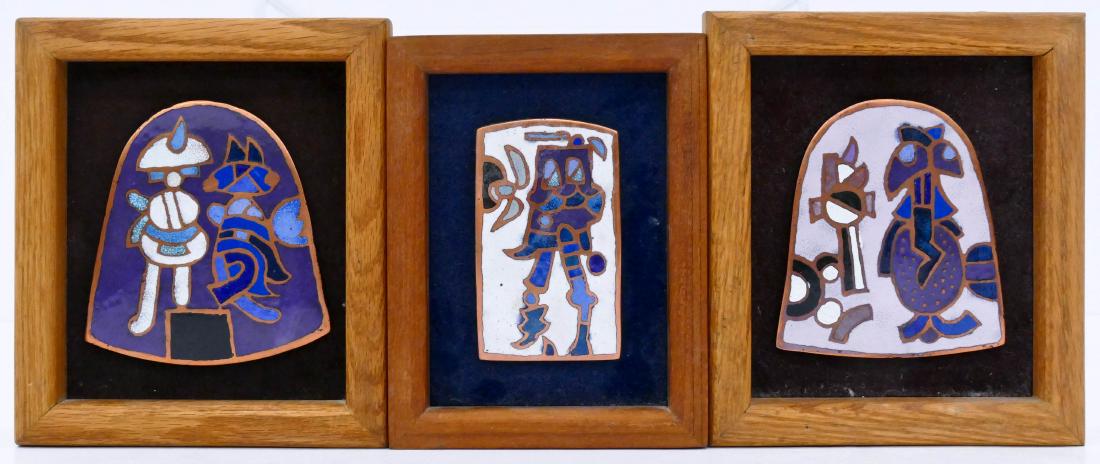 3pc Harold Balazs (b.1928 Washington) Small Enameled (1 of 2)