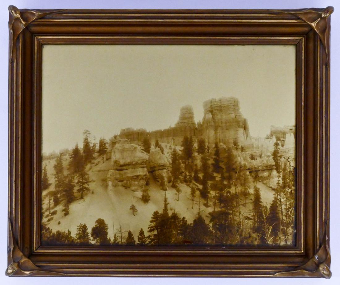 Antique Canyon Scene Orotone Photograph 12''x15'' (1 of 3)