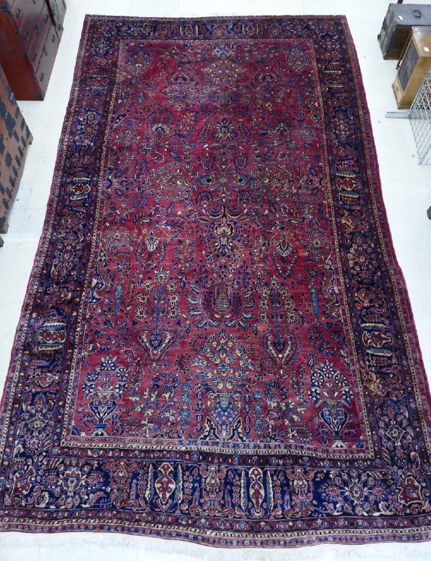 Semi Antique Sarouk Persian Room Size Rug 10'x18'. (1 of 4)