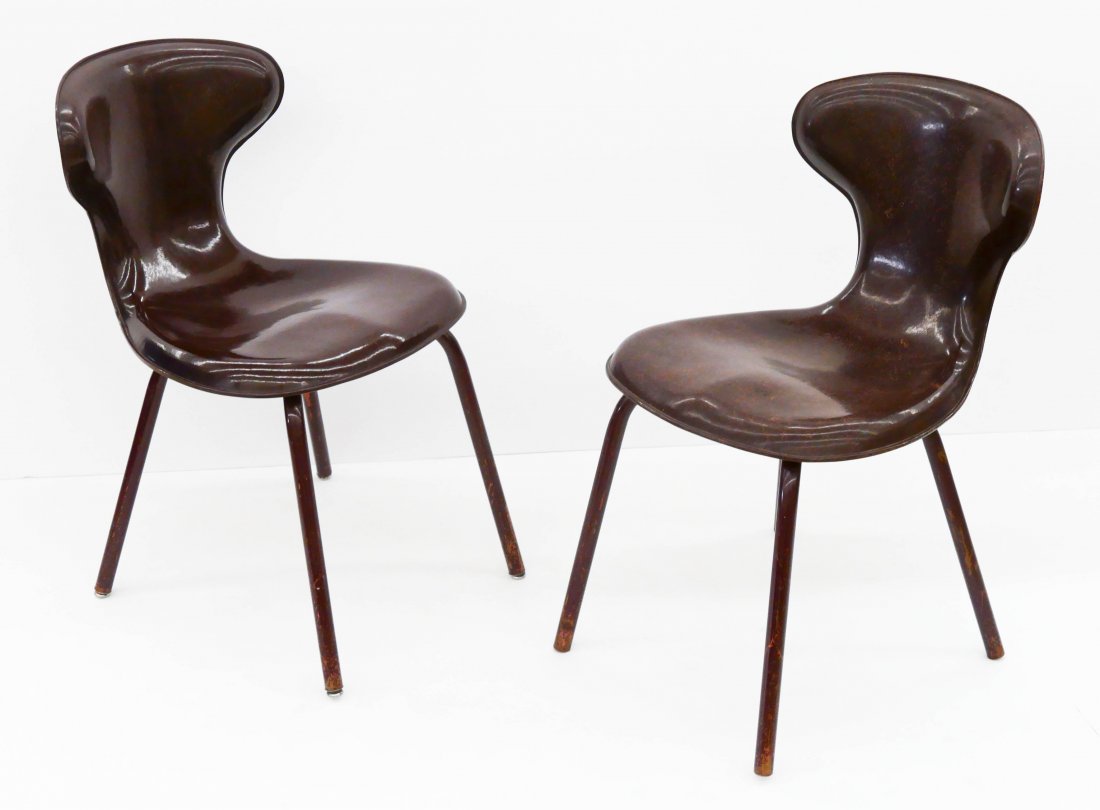 Pair Egmont Arens Modernist Side Chairs 30"x18"x22" Eac (1 of 4)