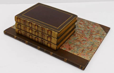 1798 George Vancouver ''A Voyage of Discovery to the: 1798 George Vancouver ''A Voyage of Discovery to the North Pacific Ocean, and Round the World'' 3 Volume Leather Bound Book Set with Atlas. First Edition London: Printed for G.G. and J. Robinson, and