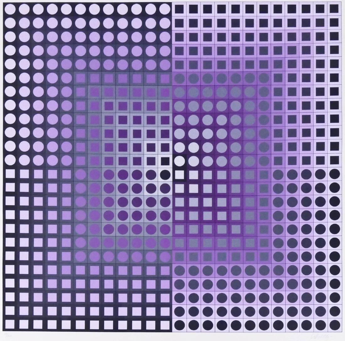 Victor Vasarely ''Zett'' 1989 Diptych Serigraph (1 of 2)