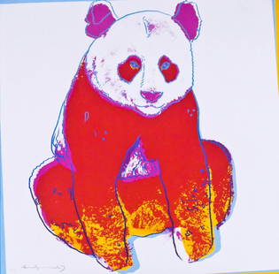 Andy Warhol (1928-1987 American) ''Giant Panda'' (F&S: Andy Warhol (1928-1987 American) ''Giant Panda'' (F&S II. 295) 1983 Screenprint in Colors 38''x38'' Sheet. One of ten prints from his Endangered Species portfolio. Ronald Feldman Fine Arts, New York p