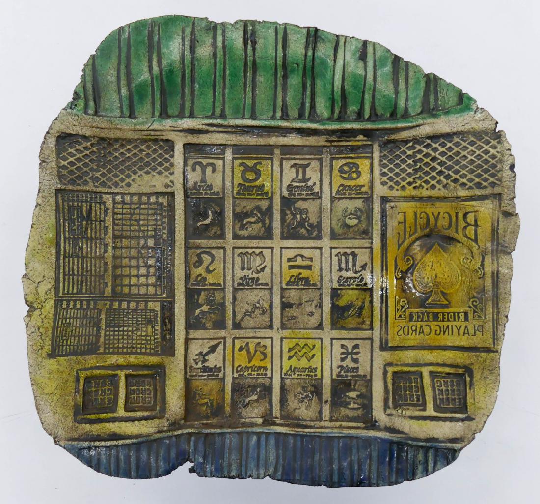 Erik Gronborg (b.1931 California) Zodiac Tray Glazed (1 of 2)