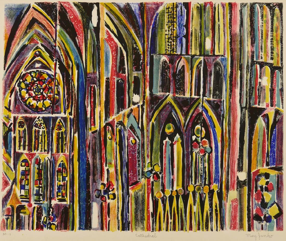 3pc May Janko (b.1926 American) Modernist Etching & (1 of 2)