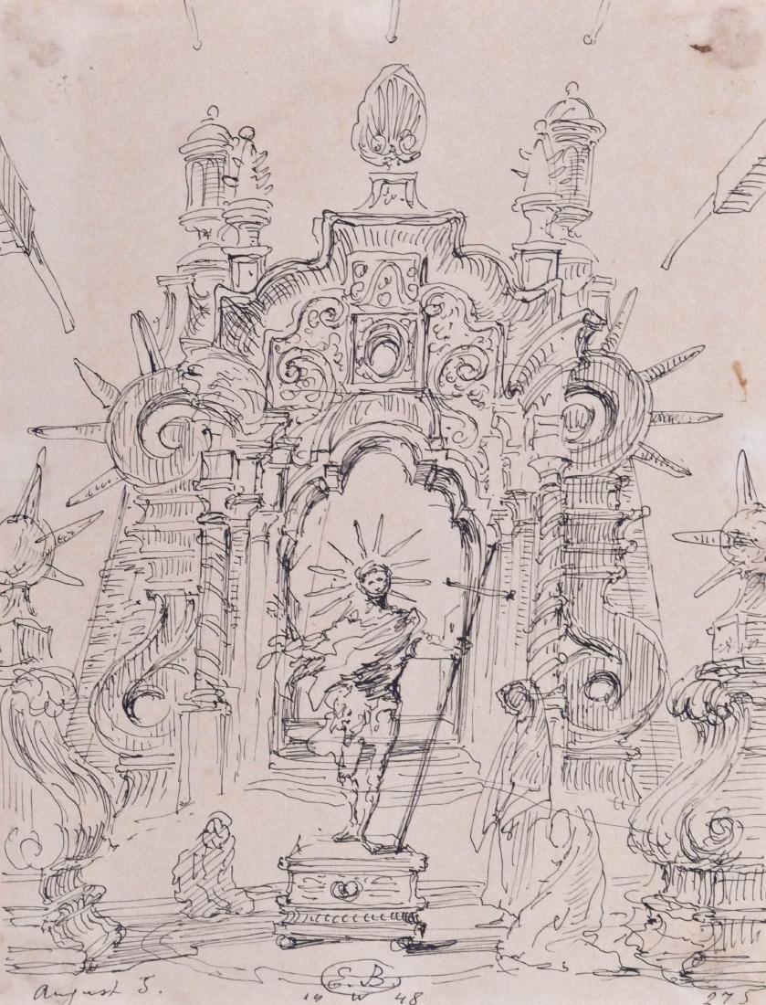 Eugene Berman (1899-1972 Italian) Untitled Surrealist (1 of 2)