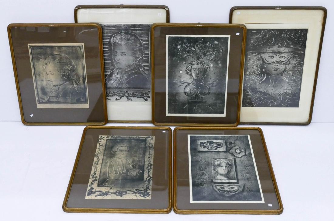 6pc Eugene Berman (1899-1972 Italian) Mozart & Flora (1 of 3)