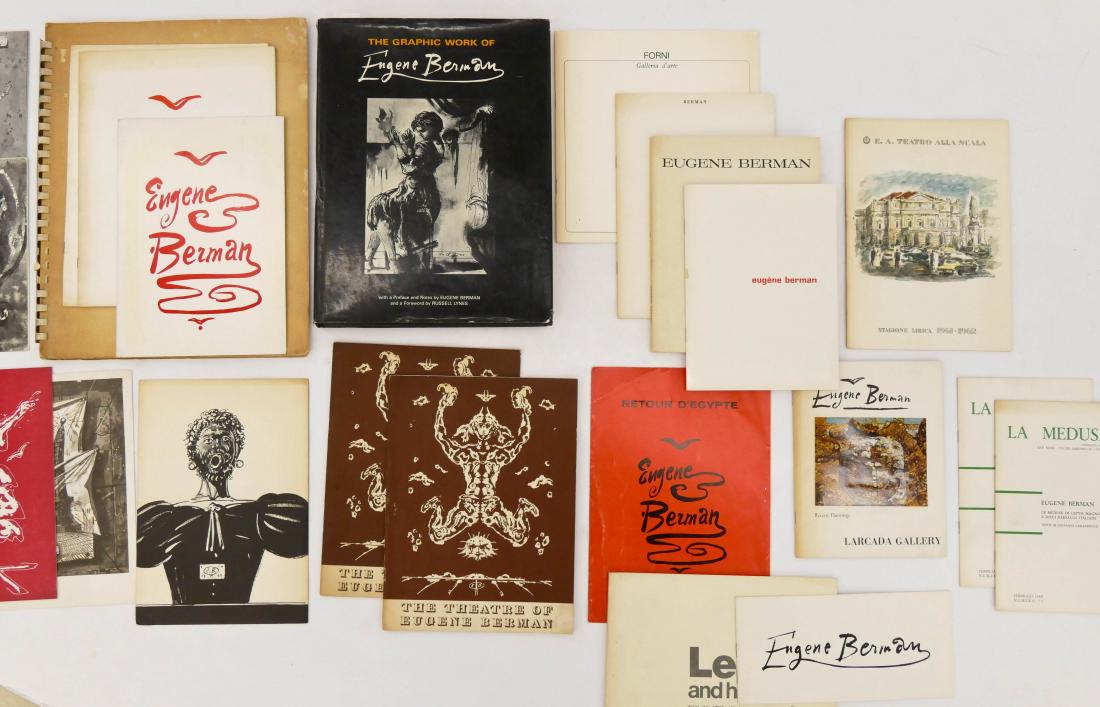 23pc Eugene Berman Art Exhibition Booklets & Pamphlets. (1 of 2)