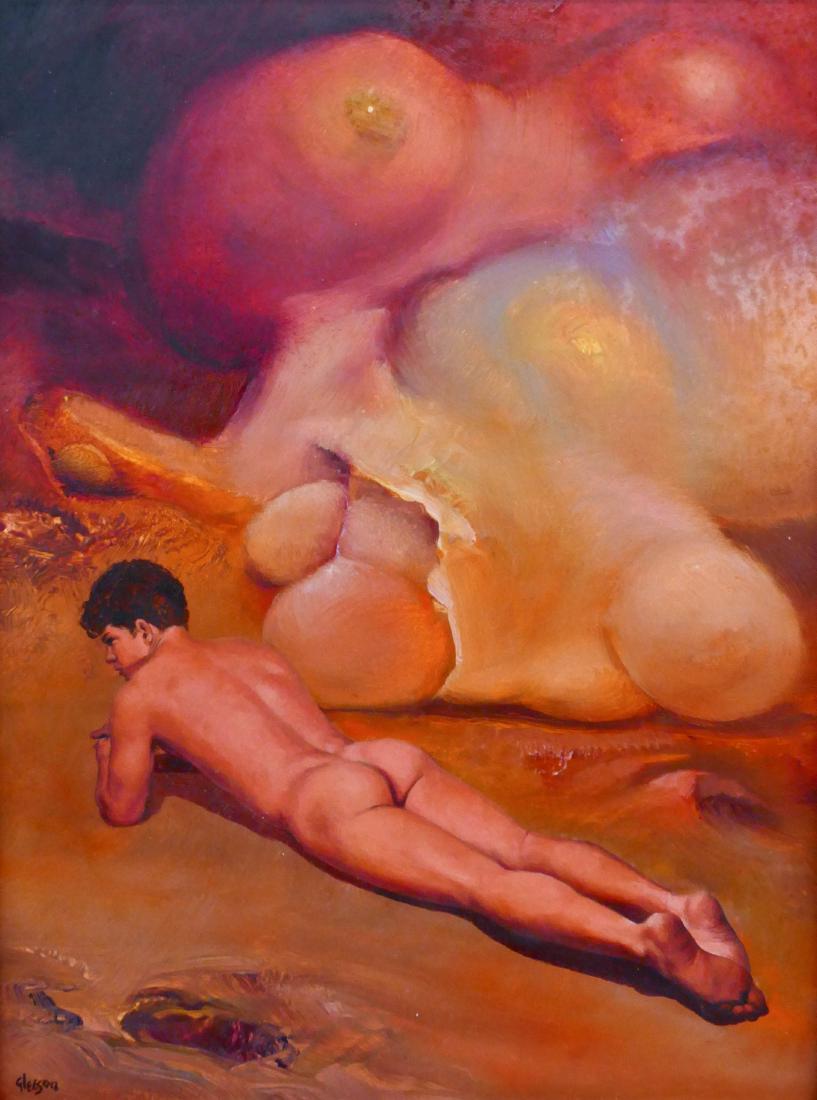 James Gleeson (1915-2008 Australian) Reclining Male in (1 of 2)