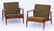 Pair Danish Modern Teak Lounge Chairs