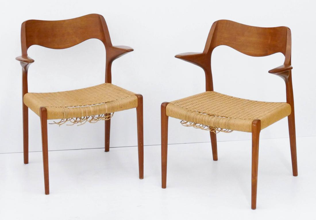 Pair Niels Moller for J.L. Moller Teak Dining Chairs (1 of 2)