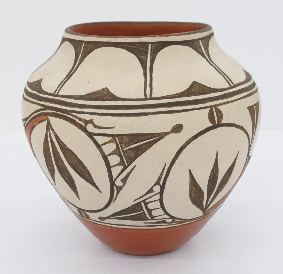 Vintage Zia Pueblo Olla Decorated Pottery Vase 9''x9''. (1 of 3)
