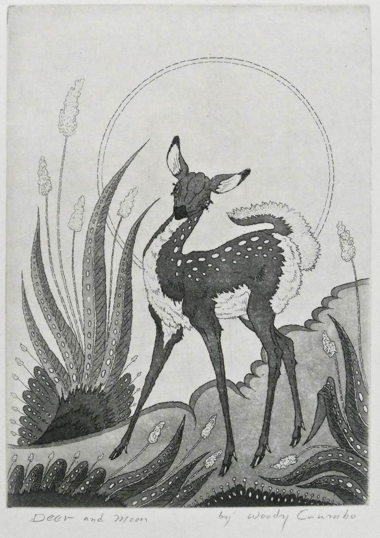 6pc Woody Crumbo (1912-1989 New Mexico) Native Scene (1 of 3)