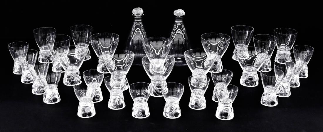 32pc R. Lalique ''Marienthal'' Crystal Decanter & (1 of 6)