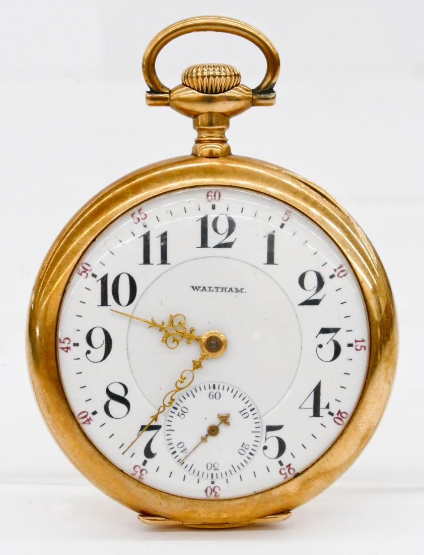 Antique Waltham 14k Pocket Watch in Velvet Case. (1 of 3)