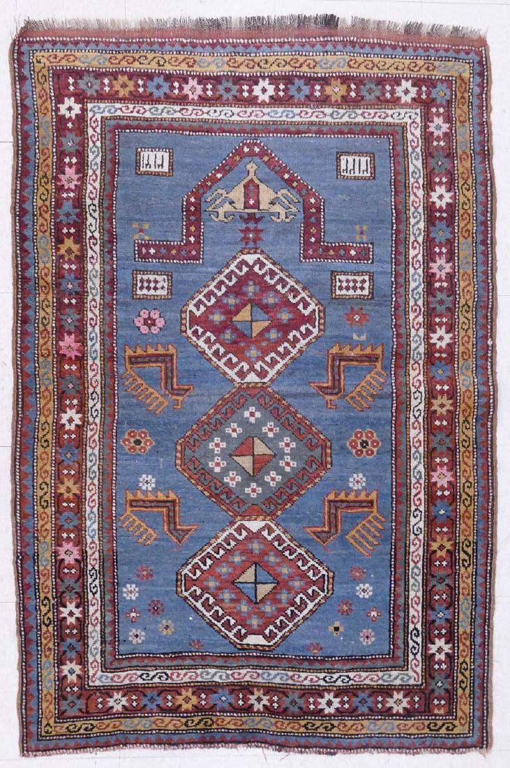 Semi Antique Turkish Prayer Rug 3'x5'10''. Signed in (1 of 3)