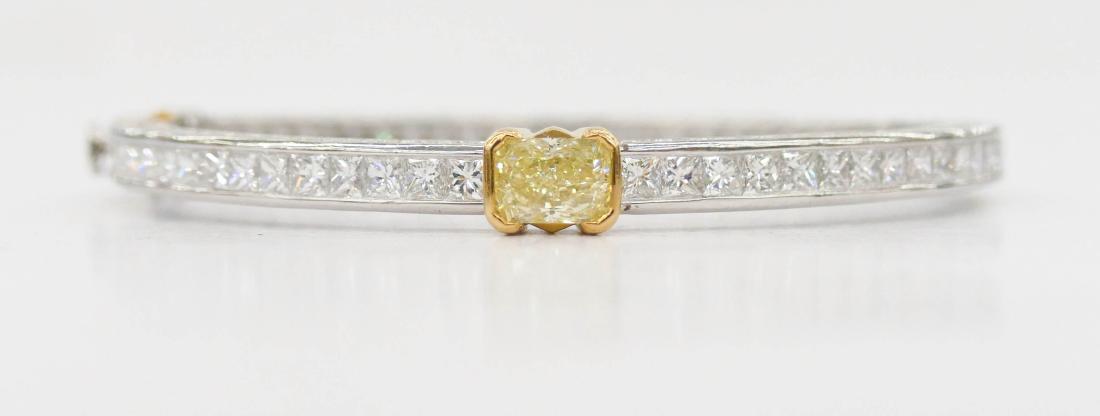 Fine Kwiat Lady's Yellow Diamond Platinum Bracelet (1 of 7)