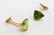 Pair Men's 16ctw Peridot Gold Cufflinks .5'' Diameter - 3