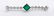 Art Deco Lady's Emerald & Diamond Bar Pin 2.25''.