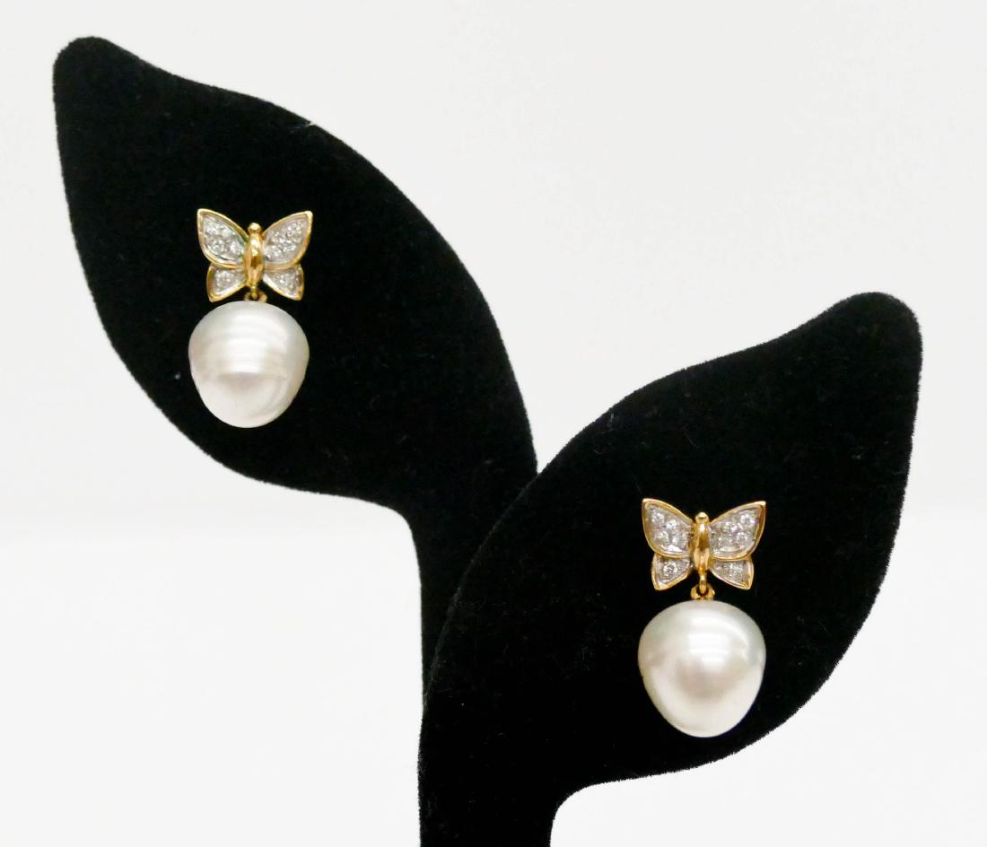 Carrera y Carrera Pair of Lady's 18k Butterfly Earrings (1 of 5)