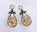 Pair JJF Lady's 18k Diamond & Rock Crystal Earring - 2