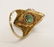 Edwardian Lady's 14k Turquoise & Pearl Ring Size 7. - 3
