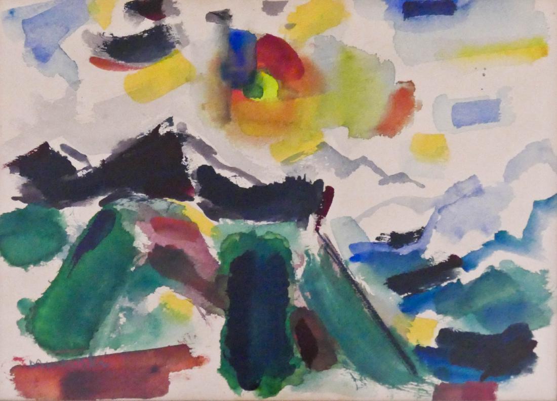 Alexander Minewski (1917-1979 American) ''Mountains in (1 of 2)