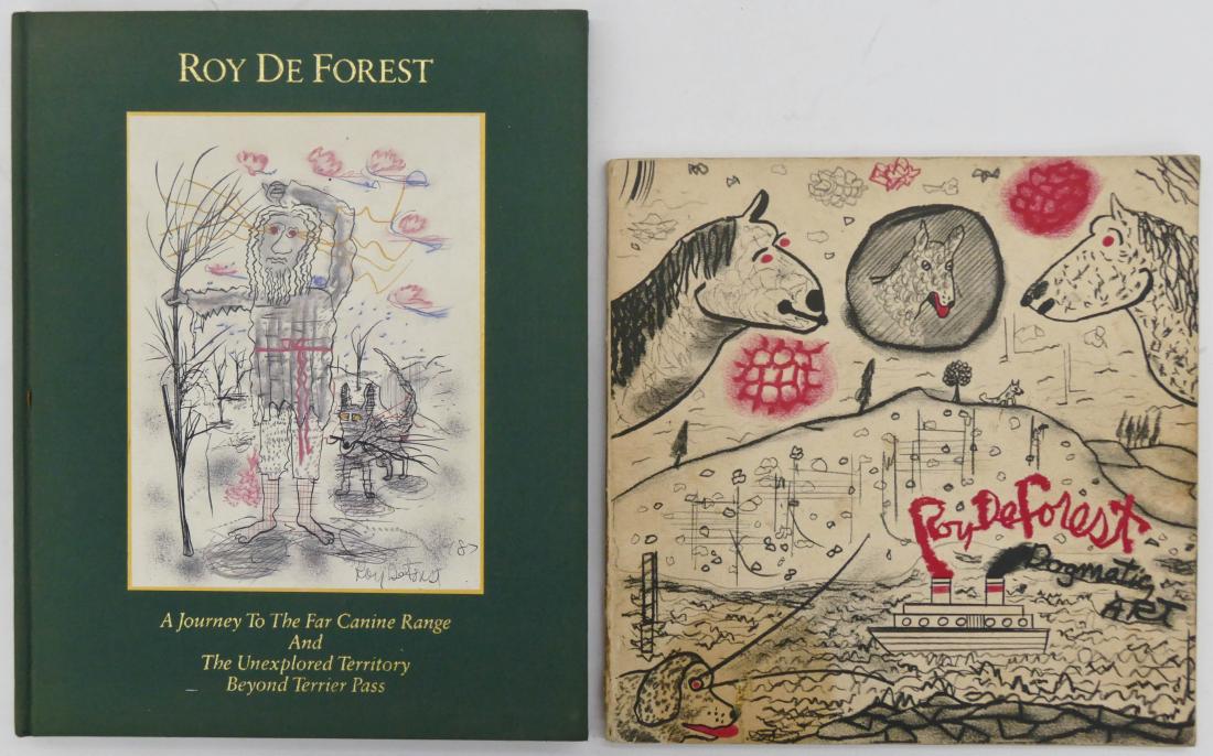 2pc Roy De Forest Books with Drawing. Includes ''A (1 of 2)