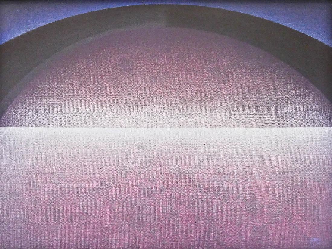 James Leong (1929-2011 American) ''Aligned'' 1972 Mixed (1 of 4)