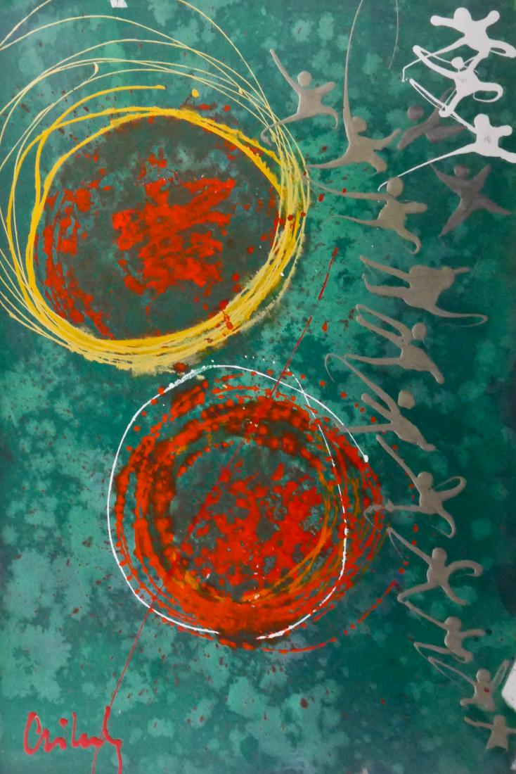 Dale Chihuly (b.1941 American) Floats with Dancers (1 of 3)